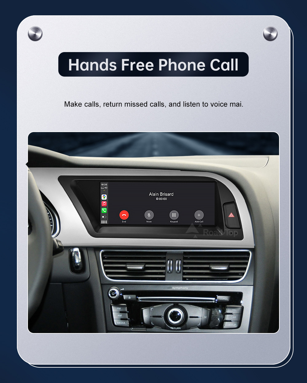 8.9 inch wireless CarPlay display for A4 A5 2009-2012 radio player