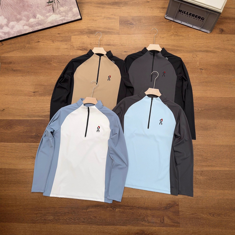 Angjia On2025 New Men's Half-Zip Stand-Up Collar Casual Work Clothing Bottoming Shirt Long-Sleeved Sweatshirt Angjia On2025 New Men's Half-Zip Stand-Up Collar Casual Work Clothing Bottoming Shirt Long-Sleeved Sweatshirt