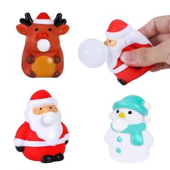Christmas prank bubble blowing stress relief toy squeeze squeeze stress relief magic squeeze rubber TPR squeeze