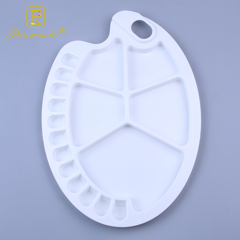 Student painting palette plastic fish-shaped palette oil painting acrylic paint palette art supplies wholesale
