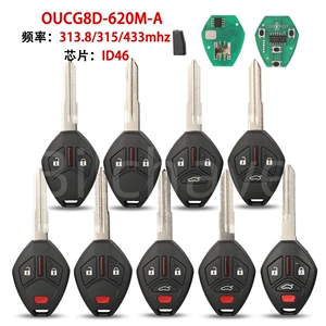 Oucg8D-620M-A 2/3/4 düyməli Mitsubishi düz pult avtomobil açarları Id46 üçün uyğundur