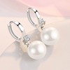 Earrings from pearl, 925 sample silver, silver 925 sample