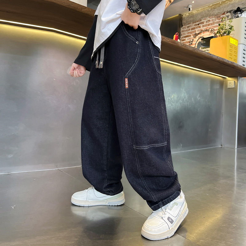 儿童装男童秋装裤子2025新款春秋款中大童痞帅牛仔裤秋季男孩长裤|undefined