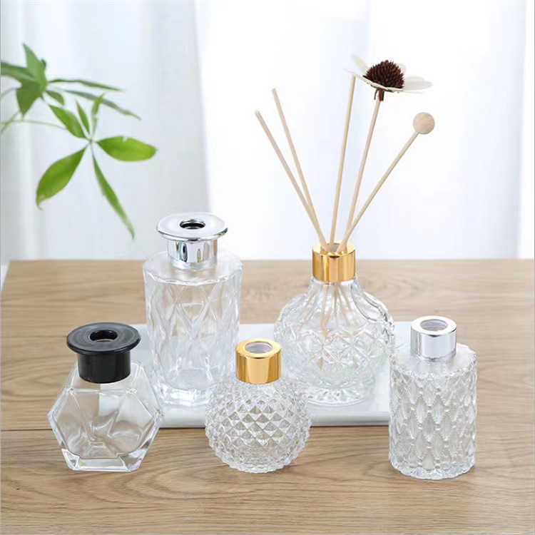 高颜值香薰瓶100ml简约香氛大肚藤条挥发香水玻璃空瓶厂晨露