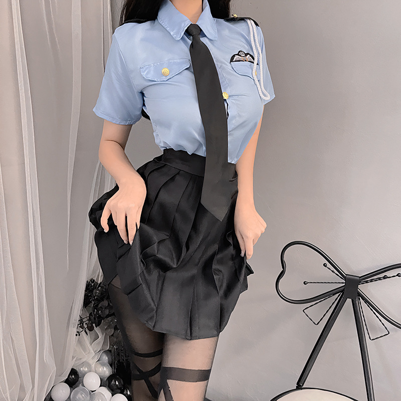 sexy lingerie sexy stewardess policewoman suit role play seductive uniform secretary professional policewoman nightclub 1894
