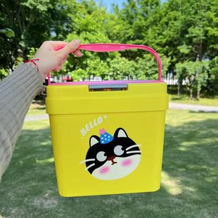 Cat Fishing Bucket Portable Bucket Multifunctional Outdoor Bucket Portable Travel Camping Style Portable Washbasin Bucket