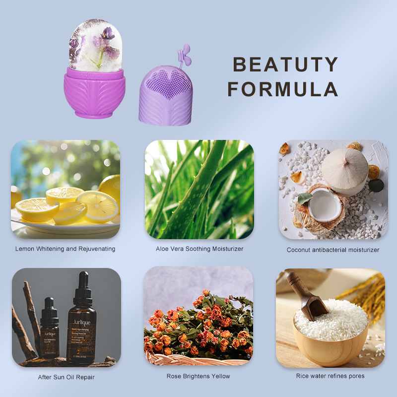 Masaje de silicona caliente transfronterizo cara hielo cubo hielo rodillo de hielo facial compresa para eliminar la hinchazón poros encogimiento molde de hielo