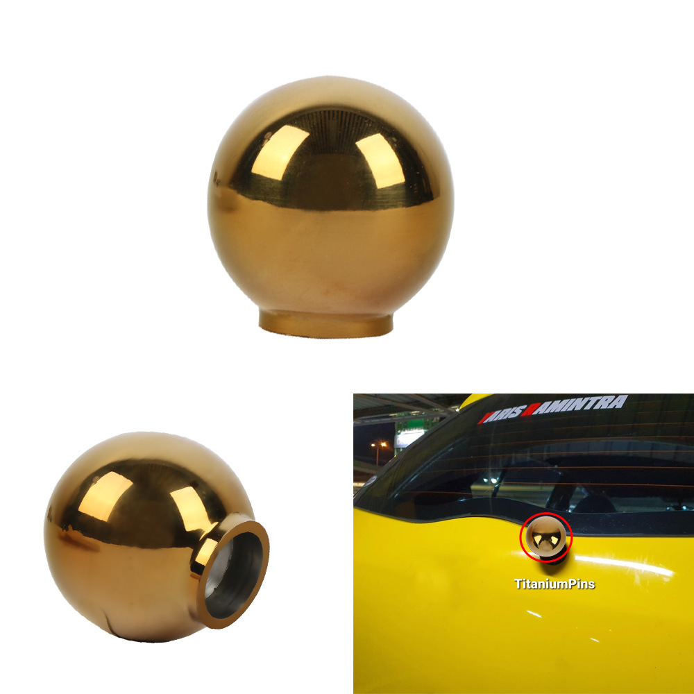 Cross-Border Hot-Selling Stainless Steel Large and Small Grilled Blue Colorful Wiper Balls Car Modified Wiper Balls Universal Auto Parts Decoration