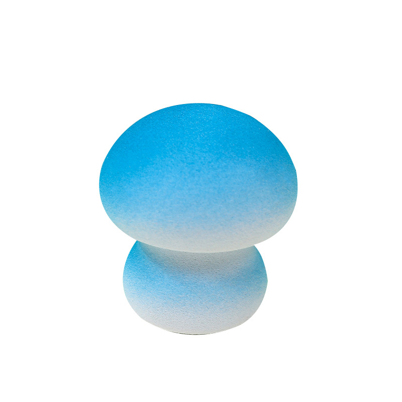 Huevo de belleza de cabeza de hongo personalizado de fábrica, no coma polvo, manchas de color degradado, maquillaje sin látex, esponja, huevo de maquillaje