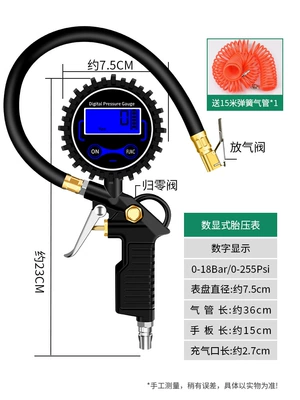 electronic tire pressure gauge tire: Air pressure gauge/tire pressure gauge - 10-high-precision-tire-pressure-gauges-led-digital-display-models-15m-spring-air-pipes