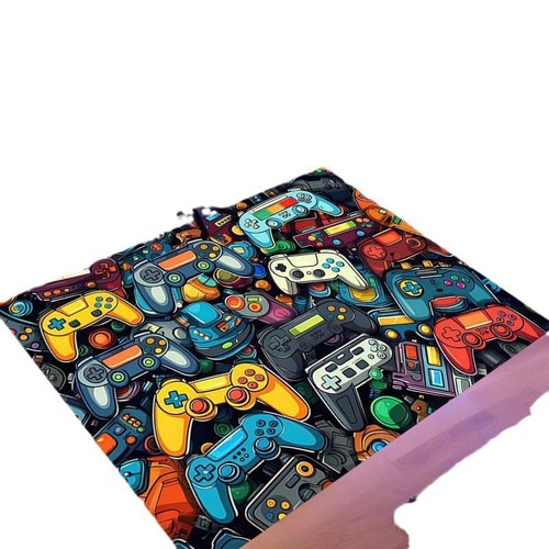 TEMU Game Controller Floor Mat 3D Colorful Esports Carpet Easy to Clean Non-Slip Bedside Rug