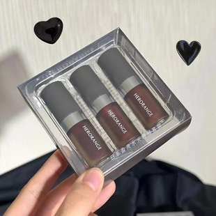 Herorange Three-Piece Mirror Lip Glaze Set, Light, Moisturizing, Long-Lasting, Not Easy to Stain, Film-Forming Lip Gloss