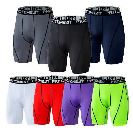 Wholesale men's sports tight-fitting quick-drying shorts, breathable, high-elasticity fitness trendy training wear