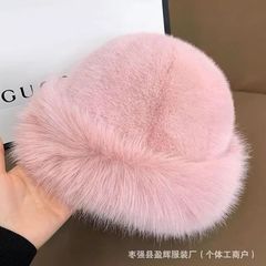 新しい秋と冬の肥厚暖かいぬいぐるみモンゴル帽子女性の防風耳保護東北漁師帽子模造ミンクぬいぐるみ帽子