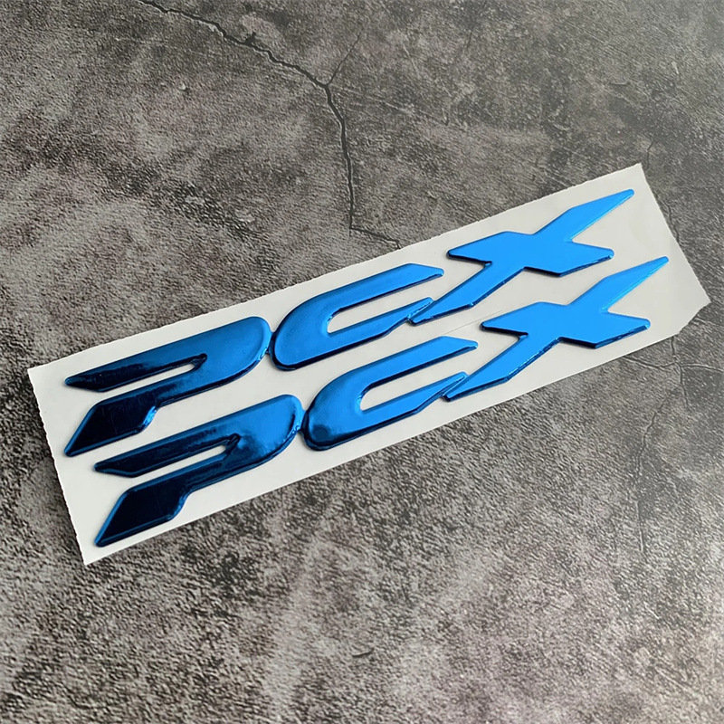 파란색 PCX 자동차 로고 쌍