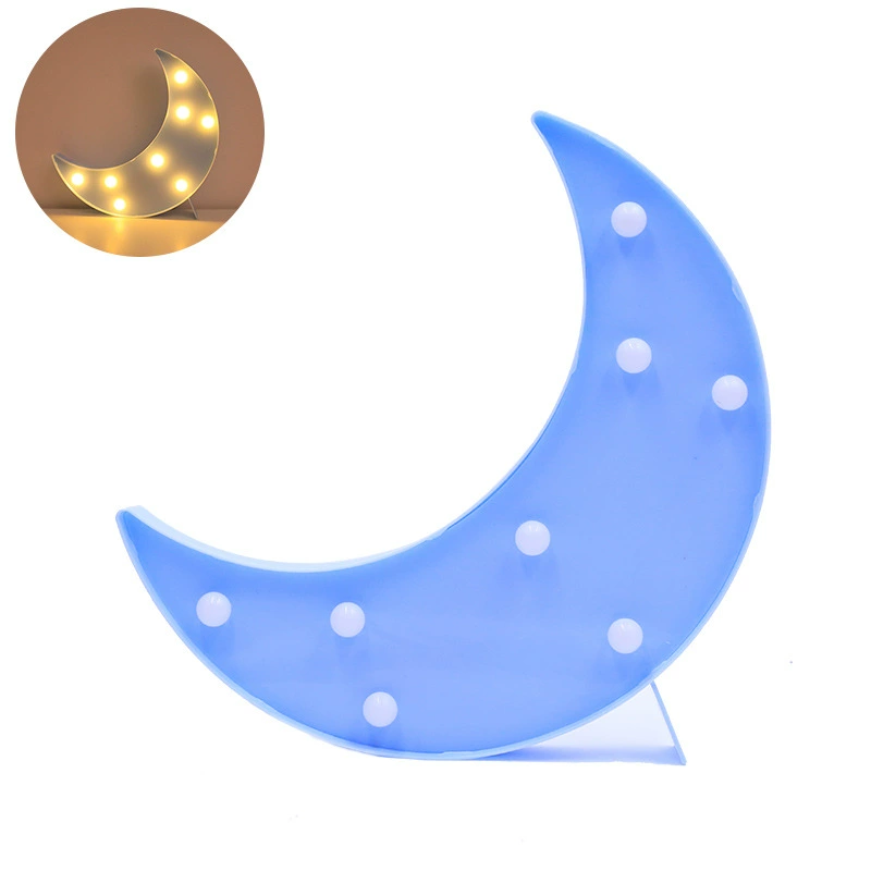 LED shape lamp, warm white, creative decorative shapes (moon, star, cloud, cactus, more)