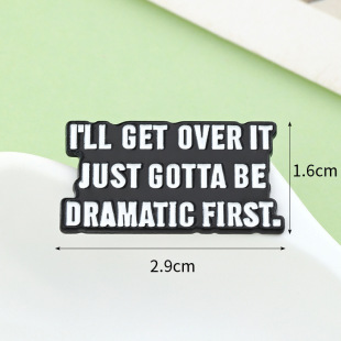 Europe and the United States cross-border English short sentence inspirational badge I will overcome it just first to dramatize the brooch pin batch