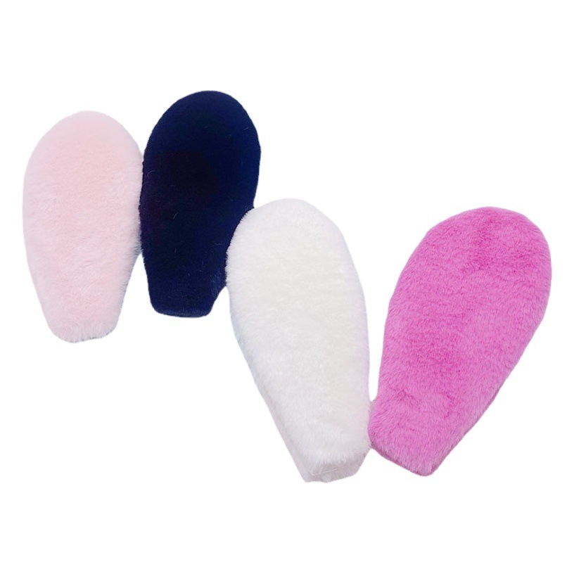 Nueva doble cara Orejas de conejo de felpa DIY headwear accesorios diadema sombrero flor material de embalaje decoración orejas grandes