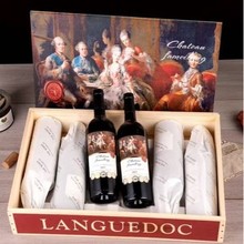 法国进口罗宾红酒老藤干红葡萄酒15度6瓶红酒木箱装送礼红酒重瓶