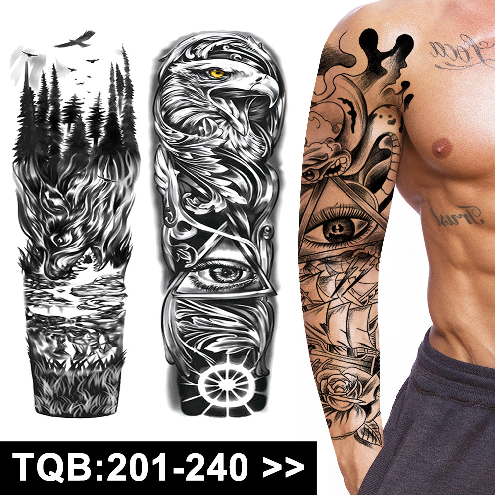 紋身貼  新款手臂紋身貼紙 全臂紋身貼   tattoos
