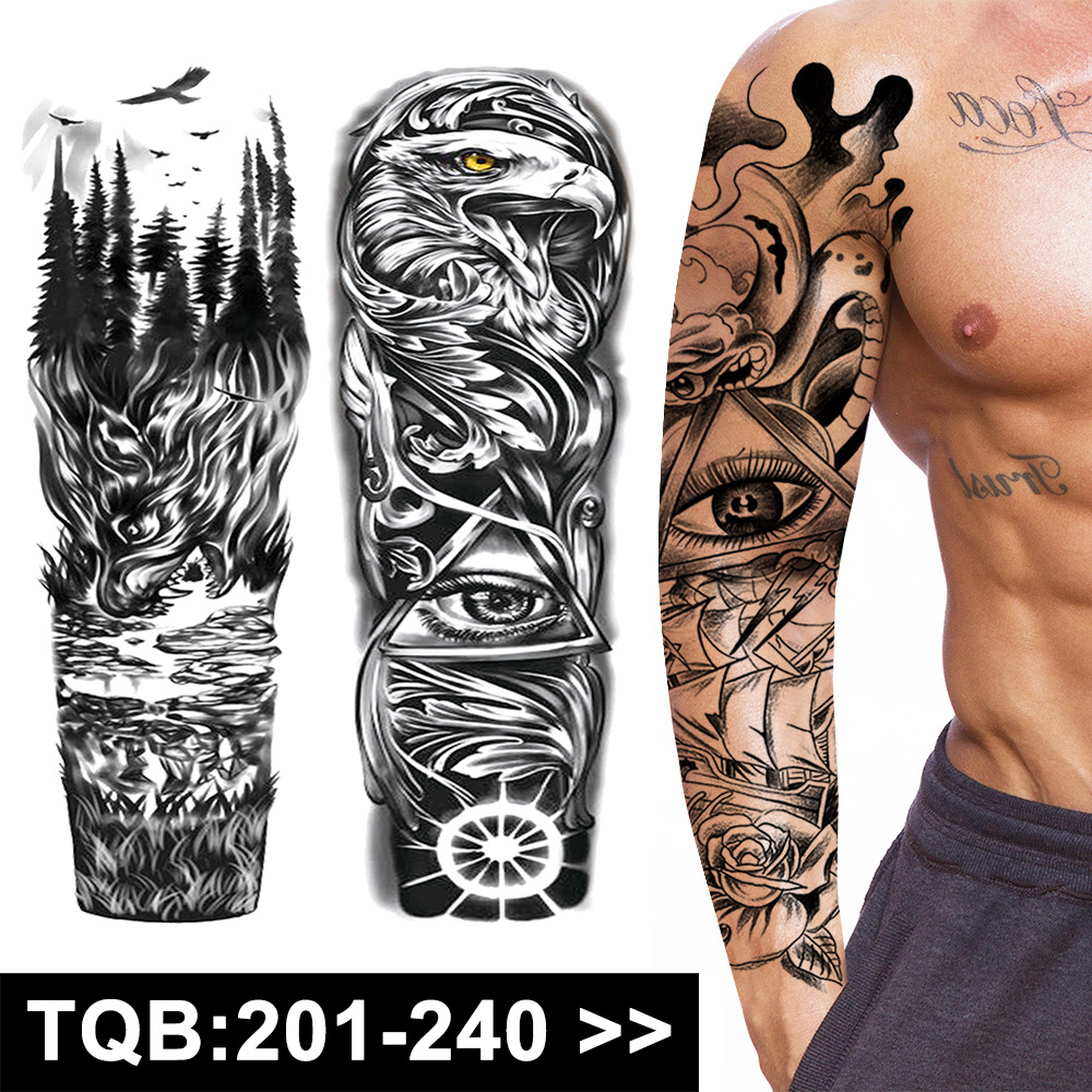 纹身贴  新款手臂纹身贴纸 全臂纹身贴   tattoos|ru