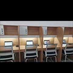 AI自习桌考研自习桌备考沉浸式自习桌自习室学习桌书桌电脑自习桌