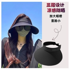 アイスシルク太陽の帽子 UPF50 + 太陽の帽子女性の太陽の帽子夏の帽子女性の空のトップ太陽の帽子両面アイスシルク帽子