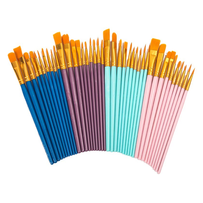 Набор трансграничных кистей для масляной краски, 10, кисти для масляной краски, гуашь, акварельная кисть, нейлоновая гуашь, акриловый набор кистей, оптовая продажа