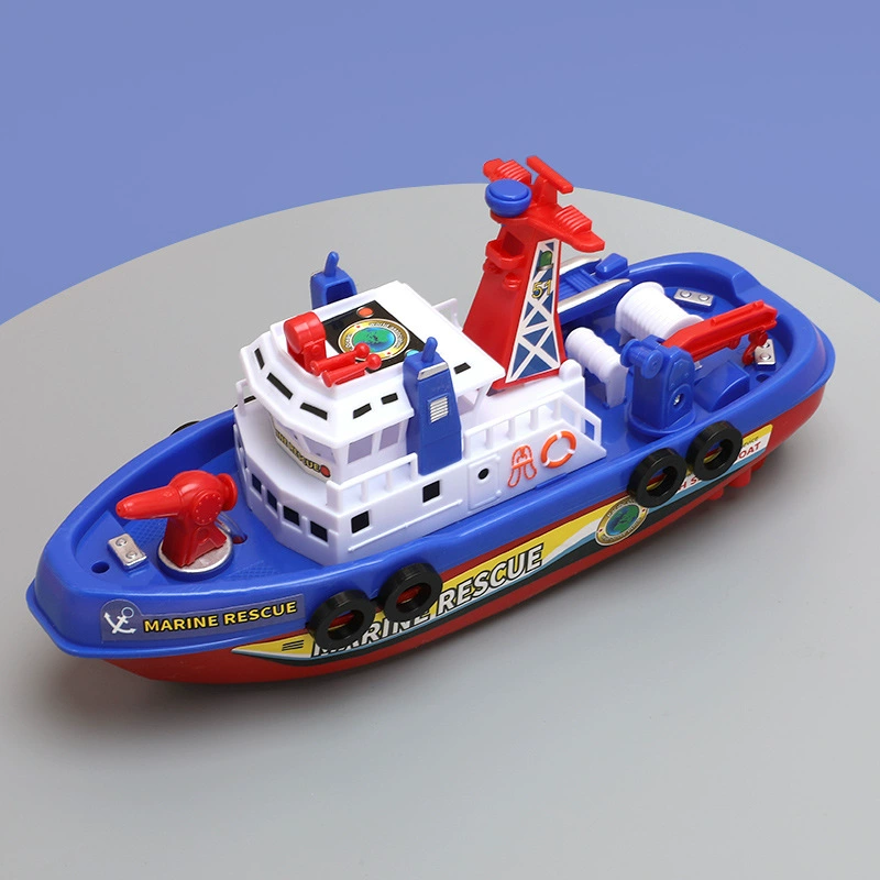 Лодка-игрушка, светящаяся, для игры в воде, минифигурка