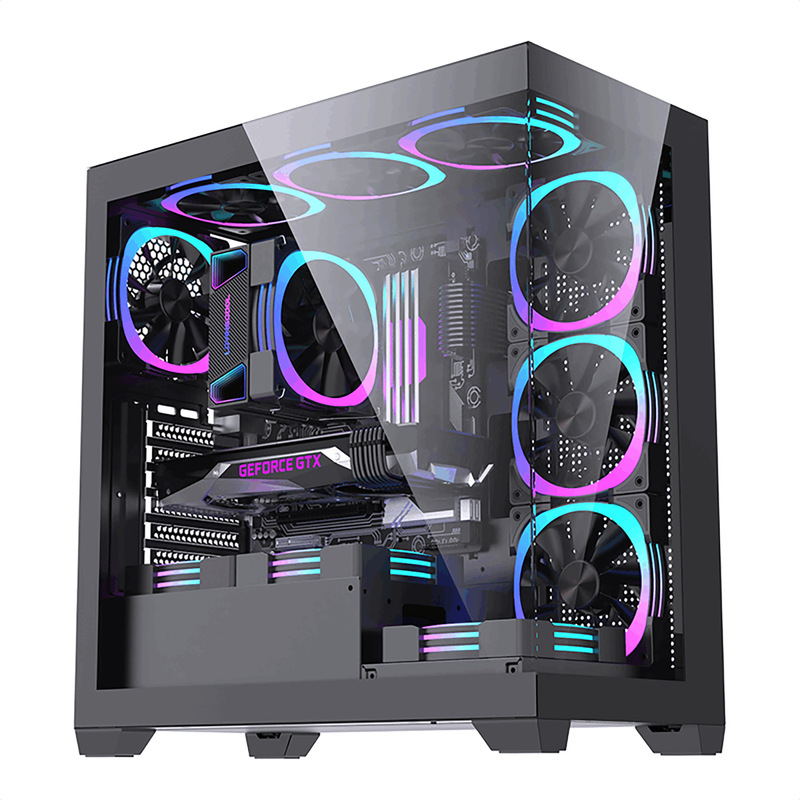 Lovingcool Wilderness A10 Sea View Room Atx Computer Case Tempered Glass Usb3.0 Gaming 360 Water Cooling