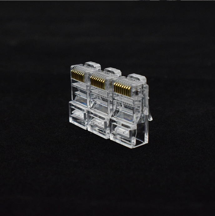 RJ45������CAT5E UTP8P8C EZͨ��ˮ��ͷ���׷����ζƽ�ˮ��ͷ��ͭ