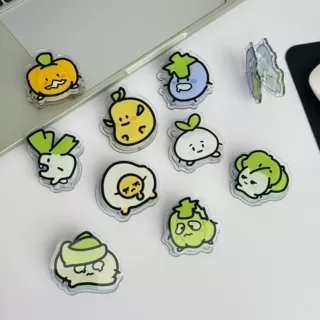 原创版权搞怪蔬菜高颜值便签夹卡通ins风高颜值亚克力双面PP夹
