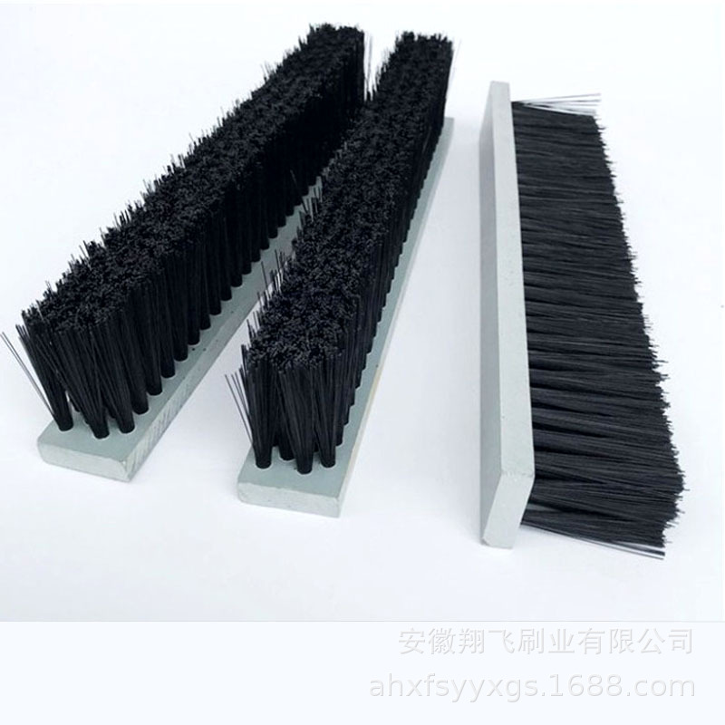 厂家批发砖机条刷pp塑料pvc板刷工业清洁机械清扫软毛尼龙丝排刷