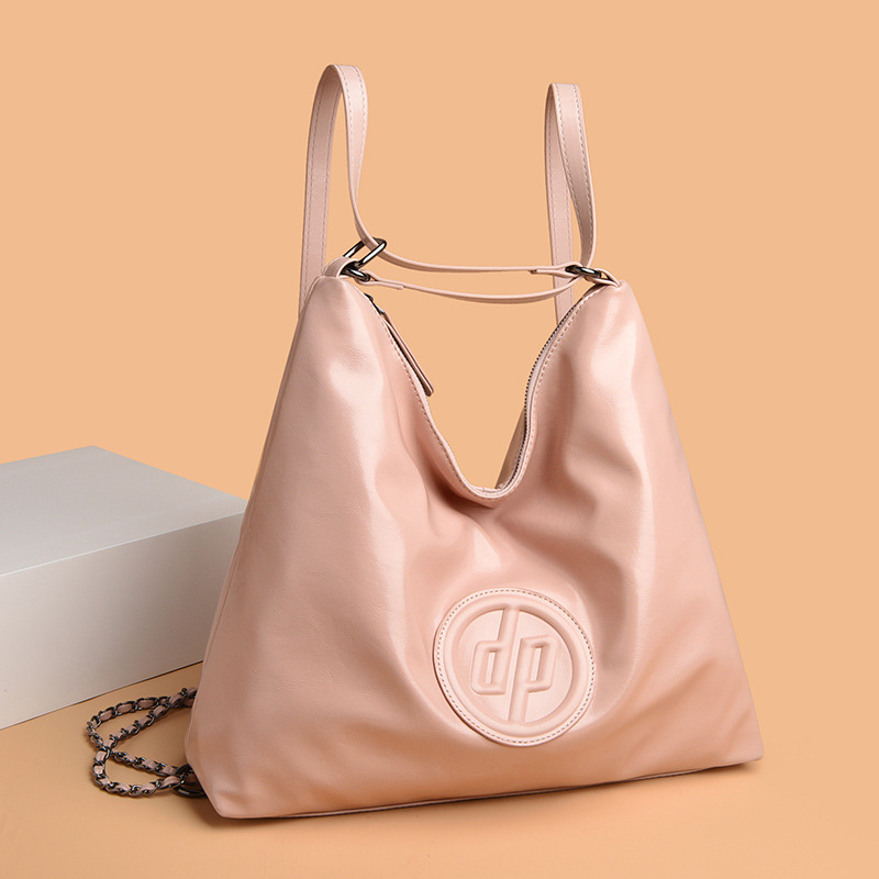 Korea 2023 New Niche Soft Leather Tote Bag Large Capacity High-End Texture Commuter Backpack & Shoulder Bag 2-In-1 For Women - Thumbnail 3