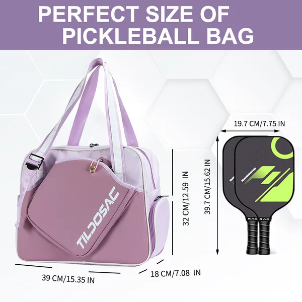 Pickleball Classy Pickleball Bag Outdoor Sports Multi-Functional Satchel Pickleball Bag Independent Shoe Compartment Racket Bag