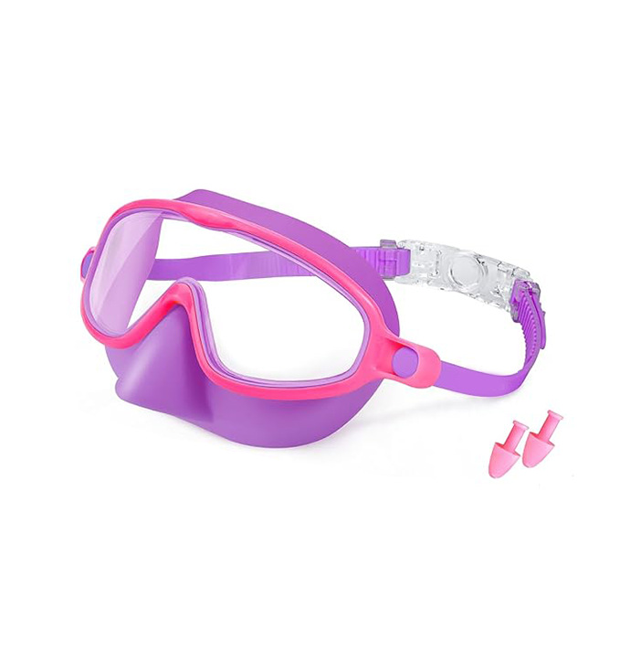 600A-어린이-보라색 핑크-투명+귀마개