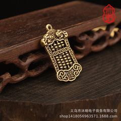 Retro Gold Abacus Cable Knit Scarf Necklace, Unisex Versatile Pixiu Pendant Necklace, Grand and Simple Accessory, Ethnic Style