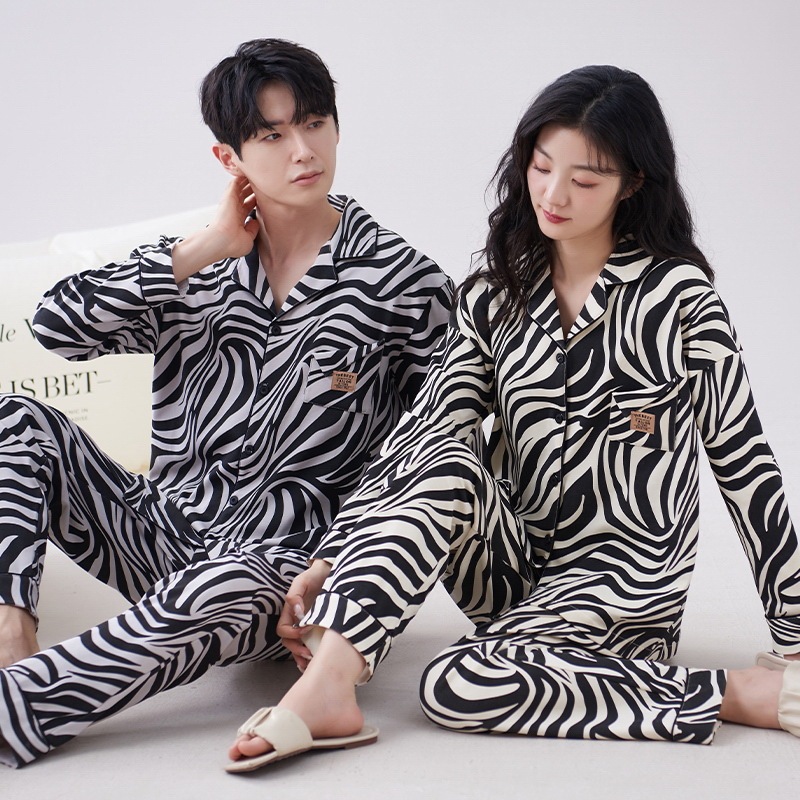 [Customized] Super Soft Pajamas for Couples, Spring & Fall Long-Sleeved Cotton Cardigans That Can Be Worn Outside in Summer, Home, Couple Home