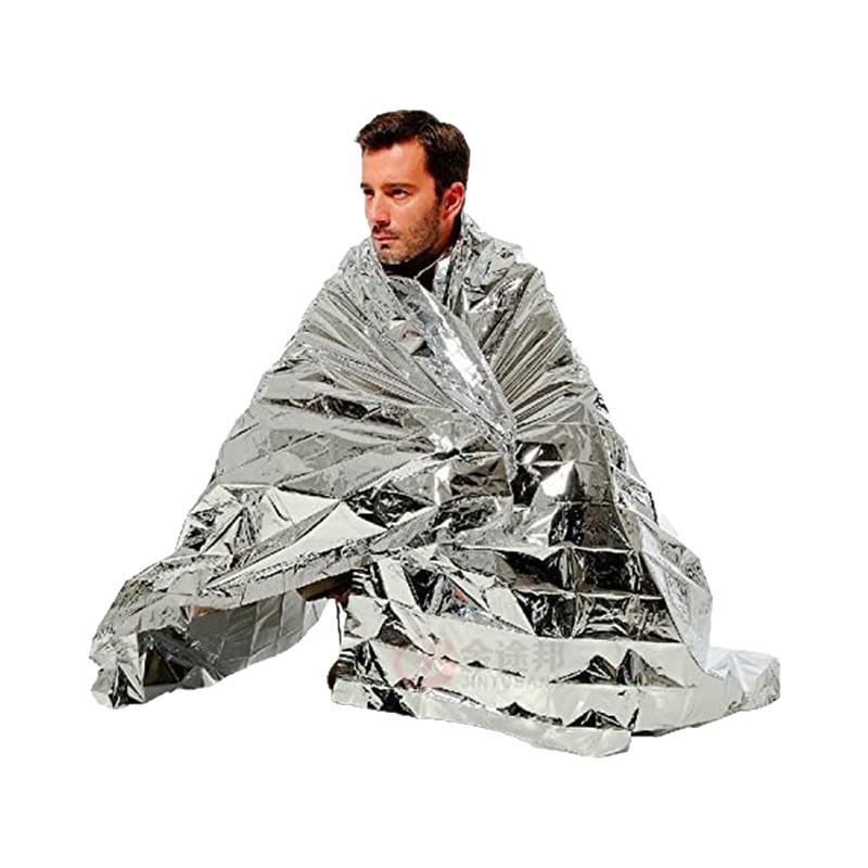 屋外携帯多機能救急保温毛布210*130両面銀色生存救命毛布日焼け止め毛布スポット