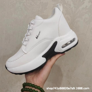 Elevated White Dance Shoes with Soft Sole for Outer Wear 2024 New Style Dance Shoes with Soft Sole Leather Yang Liping Square Dance Women's Shoes