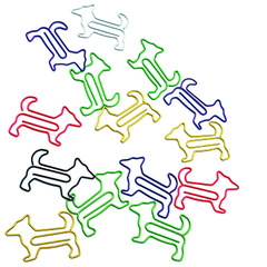 Animal-shaped paperclip factory colorful creative keychain wholesale cartoon-style metal clips dog clips