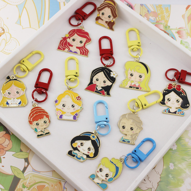 Fugitive Princess Series Mulan Elsa Keychain Snow White AirPods Bag Keychain Pendant