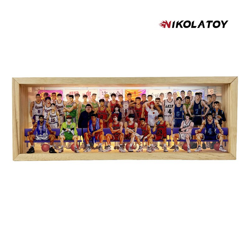 NIKOLATOY フィギュアアニメーションフルシリーズ周辺立体絵画家族ポートレート無垢材額縁装飾装飾品|undefined