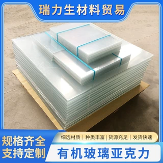 瑞力生厂家透明亚克力有机玻璃PMMA厚板CNC加工雕刻切割厚度定 制