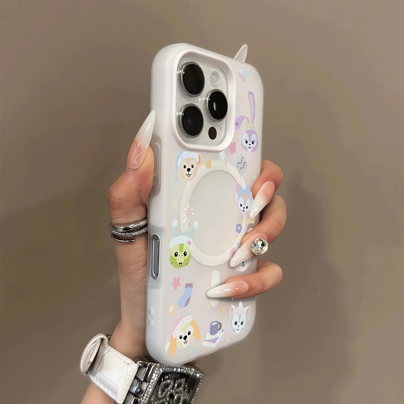 磁気ゼリースリーインワン携帯電話ケース Apple 携帯電話保護ケースに適した高度な女の子の卸売携帯電話保護ケース|undefined