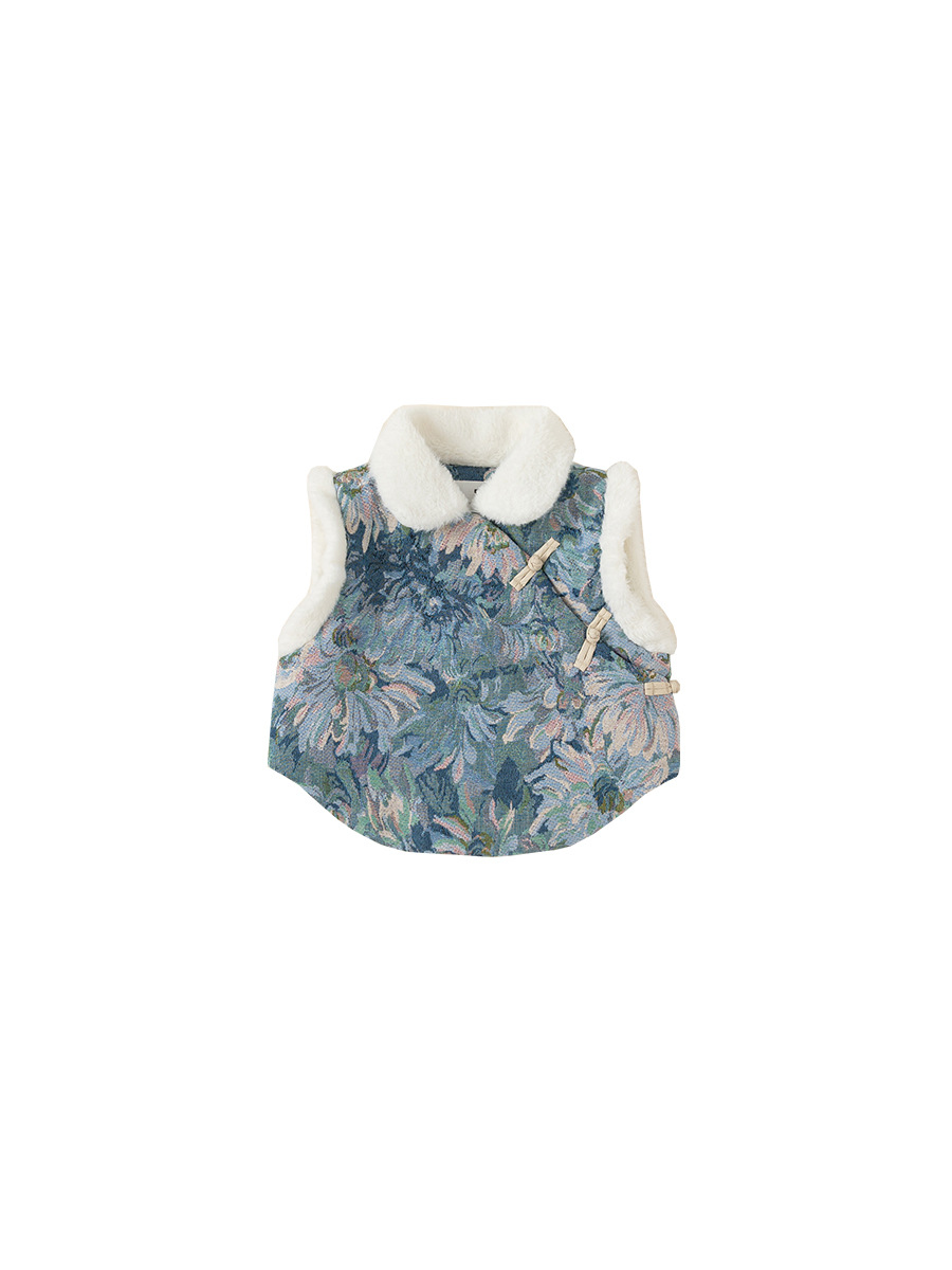 Ropa infantil Youbao, novedades de invierno, blusas de estilo chino para niñas, chalecos de algodón de estilo chino para niños, traje Tang, ropa para niños pequeños