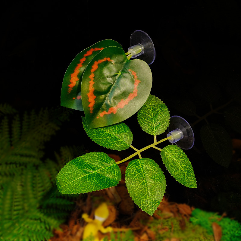 Nomo, una variedad de plantas de simulación de paisajismo decorativo, lagarto, camaleón, serpiente, reptil, agua, hojas con ventosa