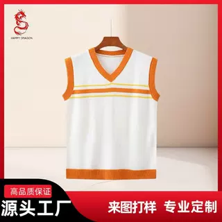 【定制】新款V领无袖内搭马甲腈纶女款针织衫工厂热销来图打样