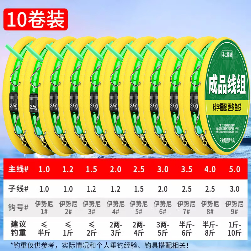 2.7 m [hook tied] 10 rolls