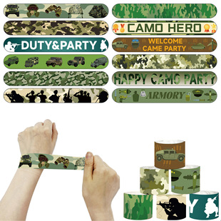 New Military Party Snap Ring Bracelet Camouflage Jeep Soldier Military Party Snap Ring Wrist Strap
